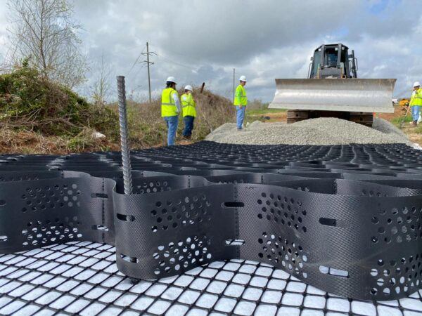 Geocell Road Construction HDPE Geocell – GS100-445 (Textured) 100 mm (3 m × 11 m Panel)