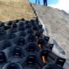 Geocell Slope Stabilization South Africa HDPE Geocell – GS100-445 (Textured) 100 mm (3 m × 11 m Panel)