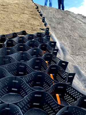HDPE Geocell – GS150-445 (Textured) 150 mm (3 m × 11 m Panel)