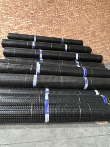 Tensar geogrids at Geosynthetics Africa ready to load for Amsterdam stabilisation project